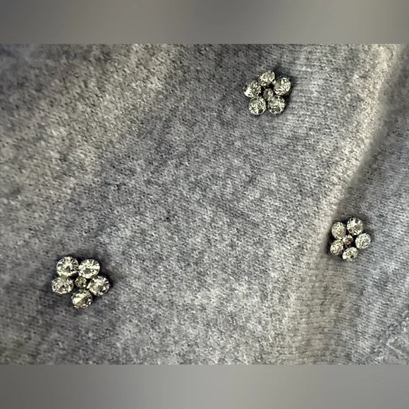 Woman’s Free Assembly Embellished Heather gray sweater size 0/2 - Picture 3 of 7